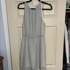 Elegant Black and White Patterned Dress